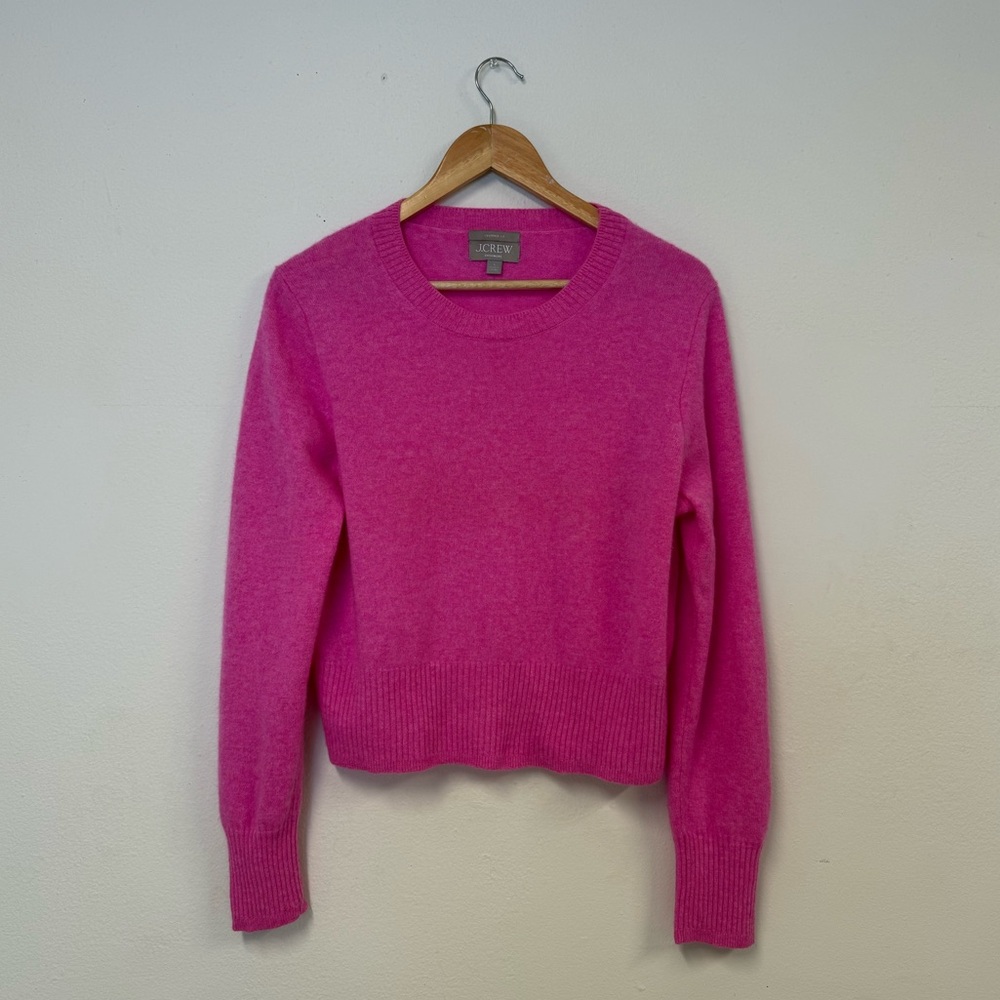 J. CREW CROPPED 100% CASHMERE SWEATER